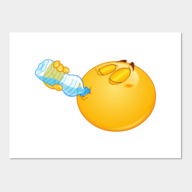 Drinking Water Emoji Emoji Posters and Art Prints TeePublic